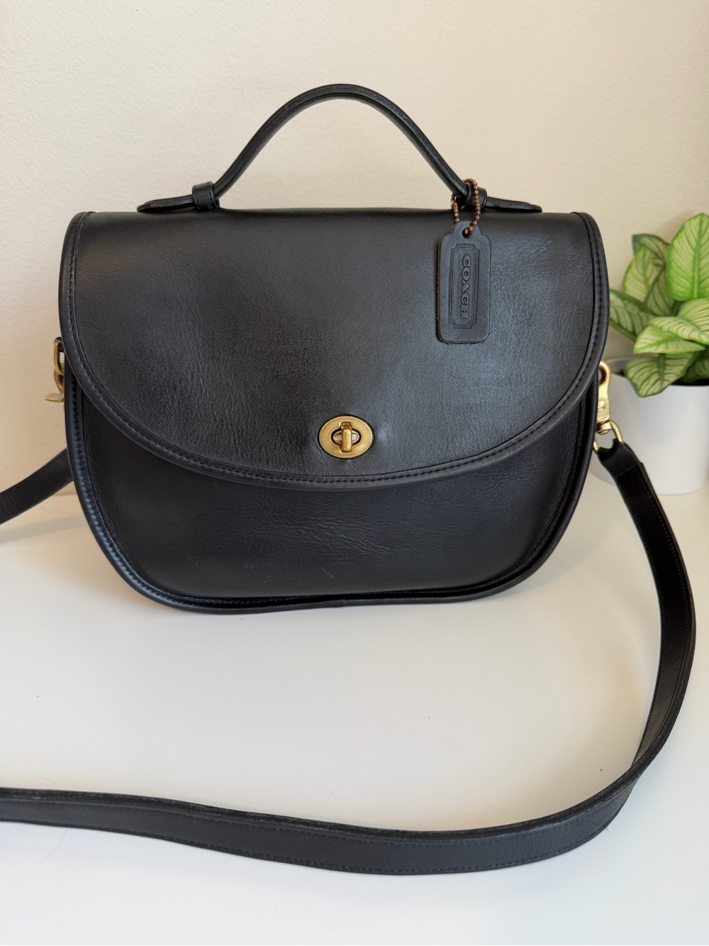 Vintage Coach Large Plaza Bag Style 9865 Black
